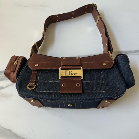 Christian Dior Galliano Denim Street Chic Columbus Bag + Pouches + Belt . - Picture 3 of 13